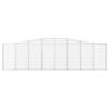 vidaXL Arched Gabion Basket 400x30x100/120 cm Galvanised Iron