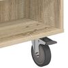 vidaXL Side Table with Wheels Sonoma Oak 90 x 50 x 30 cm