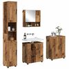 vidaXL Bathroom Furniture Set 4 pcs Old Wood Engineered wood & Metal