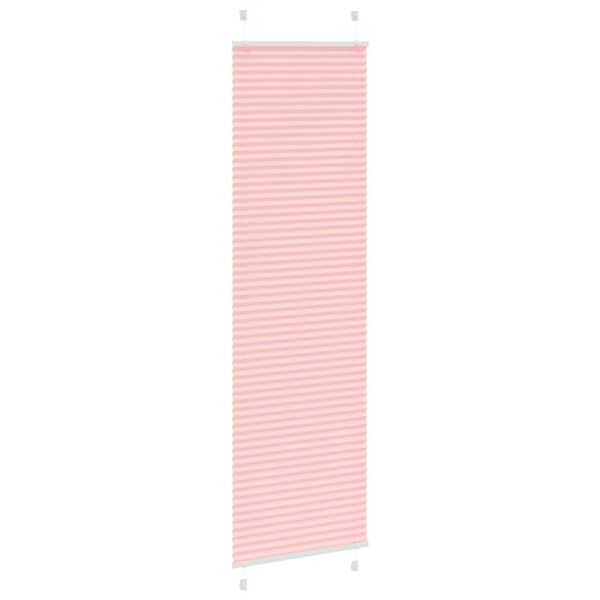 vidaXL Pleated Blind Pink 55x200 cm Fabric Width 54.4 cm Polyester