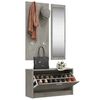 vidaXL 3-in-1 Shoe Cabinet Set Concrete Grey Engineered Wood