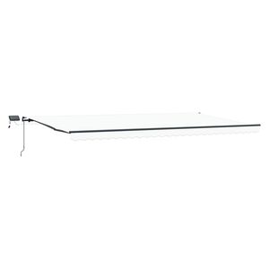 vidaXL Retractable Awning White 600 x 300 cm Fabric and Aluminium