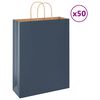 vidaXL Paper Bags 50 pcs with Handles Blue 32x12x42 cm