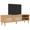 vidaXL TV Cabinet SENJA Rattan Look Brown 158x40x49cm Solid Wood Pine