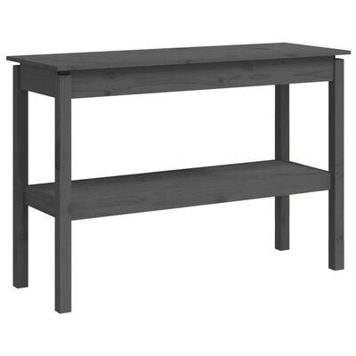 vidaXL Console Table Grey 110x40x75 cm Solid Wood Pine