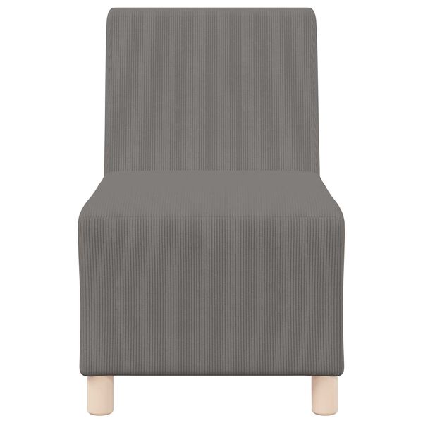 vidaXL Modular Sofa Unit Armless Light Grey 55 x 74 x 82 cm