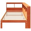 vidaXL Bookcase Bed without Mattress Wax Brown 90x200 cm Solid Wood Pine