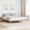 vidaXL Bed frame Brown and light grey 200 x 200 cm Solid pine wood