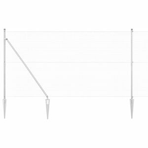 vidaXL Fence Post Silver