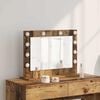 vidaXL Vanity Mirror with LED Strip Lights Old Wood 60 x 45 x 18 cm