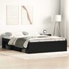 vidaXL Bed Frame without Mattress Black Oak 135x190 cm Engineered Wood