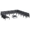 vidaXL Garden Sofa Set Anthracite Steel