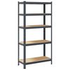 vidaXL 5-Layer Storage Shelf Anthracite Steel&Engineered Wood