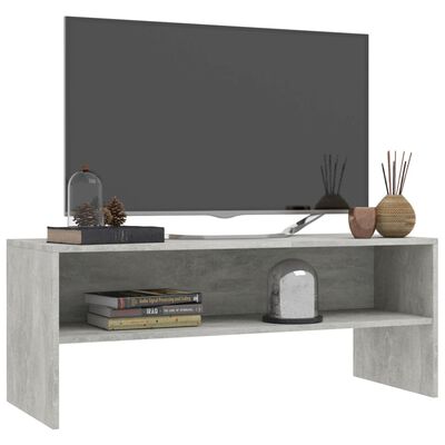 vidaXL TV Cabinet Concrete Grey 100x40x40 cm Engineered Wood