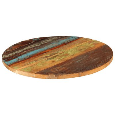 vidaXL Round Table Top 60 cm 25-27 mm Solid Reclaimed Wood