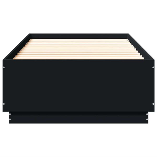 vidaXL Bed Frame without Mattress Black 100x200 cm