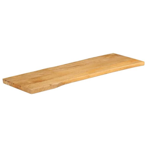 vidaXL Table Top 110x40x2.5 cm Live Edge Solid Wood Mango