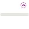 vidaXL Lawn Edging 50 pcs 10 x 103 cm Cold-rolled steel White