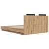 vidaXL Bed Frame with Headboard with Storage Artisan Oak 150 x 200 cm