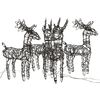 vidaXL Christmas Decorations 4 pcs Reindeers 160 LEDs Warm White Rattan
