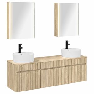 vidaXL Bathroom Cabinet Set 5 pcs Sonoma Oak 53 x 15.5 x 70 cm