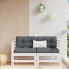 vidaXL Garden Corner Sofas 2 pcs White Solid Wood Pine