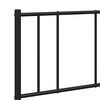 vidaXL Metal Bed Frame without Mattress with Headboard Black 135x190cm