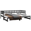 vidaXL Pull-out Day Bed without Mattress Grey 2x(90x200) cm