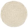 vidaXL Macrame Handmade Pouffe 45x30 cm Cotton