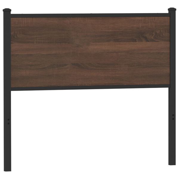 vidaXL Replace Headboard Brown Oak 107 cm Engineered Wood and Steel