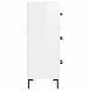 vidaXL Sideboard High Gloss White 34.5x34x90 cm Engineered Wood