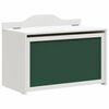 vidaXL Box with Storage and Chalkboard Front with Storage ROROS White