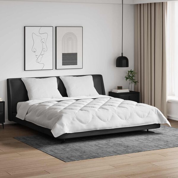 vidaXL Duvet with Pillow 3 pcs White Microfiber