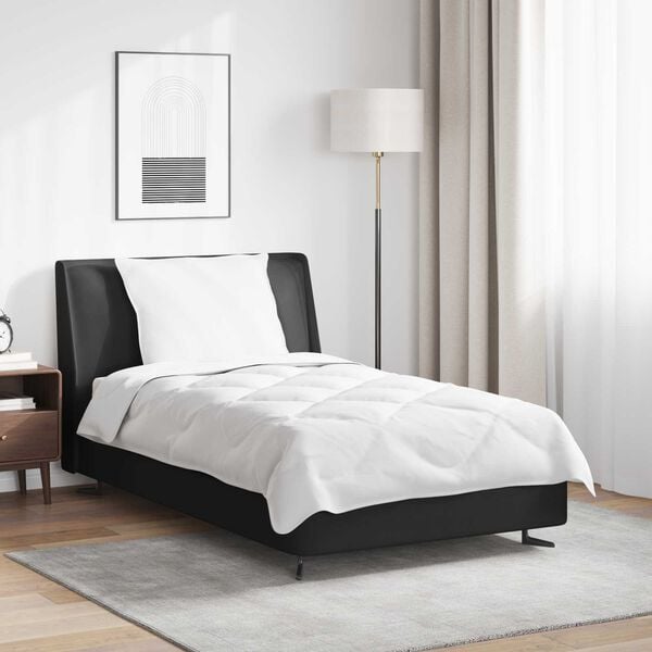 vidaXL Duvet with Pillow 2 pcs White Microfiber