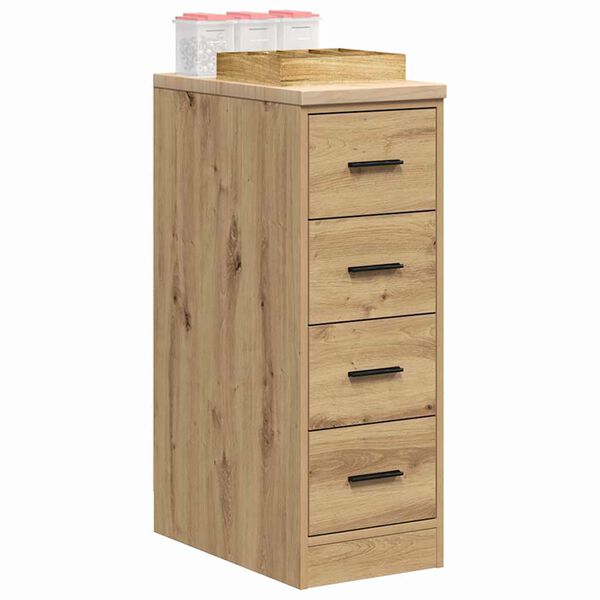 vidaXL Garage Storage Cabinet Artisan Oak 30x51x85 cm Solid Wood Pine