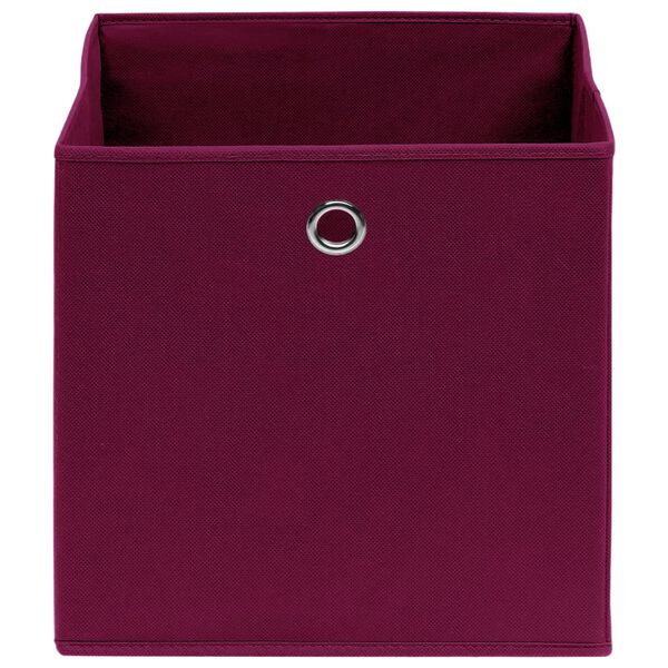 vidaXL Storage Boxes 4 pcs Dark Red 32x32x32 cm Fabric