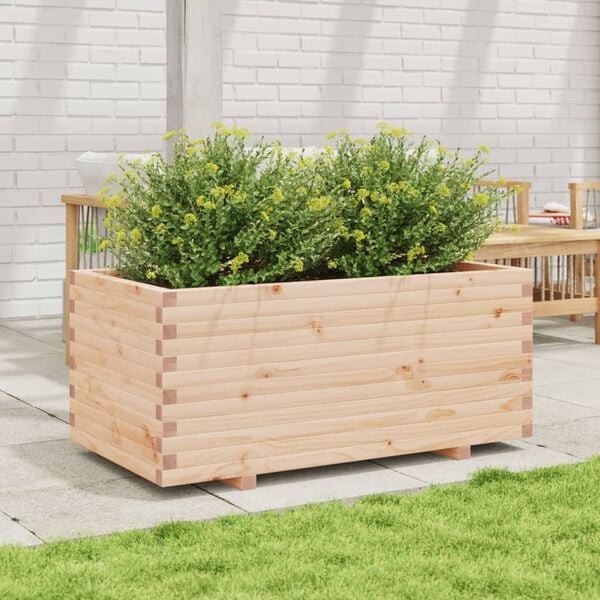 vidaXL Garden Planter 110x60x49.5 cm Solid Wood Pine