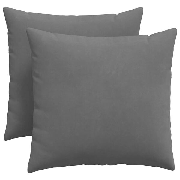 vidaXL Sofa Pillows 2 pcs Dark Grey 50 x 50 cm Fabric