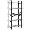 vidaXL Bookshelf Grey Sonoma 100 x 33.5 x 178 cm Engineered Wood