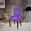 vidaXL Dining Chair with Armrests Purple Velvet