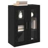 vidaXL Wall Mounted Cabinet Wall-mounted Black oak 69.5 x 34 x 90 cm