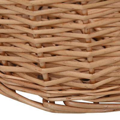 vidaXL Firewood Basket with Carrying Handles 78x54x34 cm Natural Willow