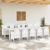 vidaXL Garden Dining Set 11 pcs White Poly rattan and Steel
