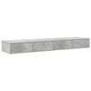 vidaXL Bed Drawers Concrete Grey 140 x 36.5 x 16.5 cm Engineered Wood
