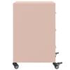 vidaXL Bedside Cabinet Pink 36x39x59 cm Steel