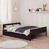vidaXL Bed Frame without Mattress Dark Brown 160x200 cm Solid Wood