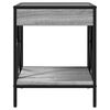 vidaXL Bedside Table with Infinity LED Grey Sonoma 40x40x49 cm