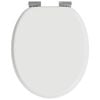 vidaXL Toilet Seat 2 pcs White 44 x 38 cm MDF board