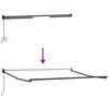 vidaXL Retractable Awning Anthracite and White 3x2.5 m Fabric&Aluminium