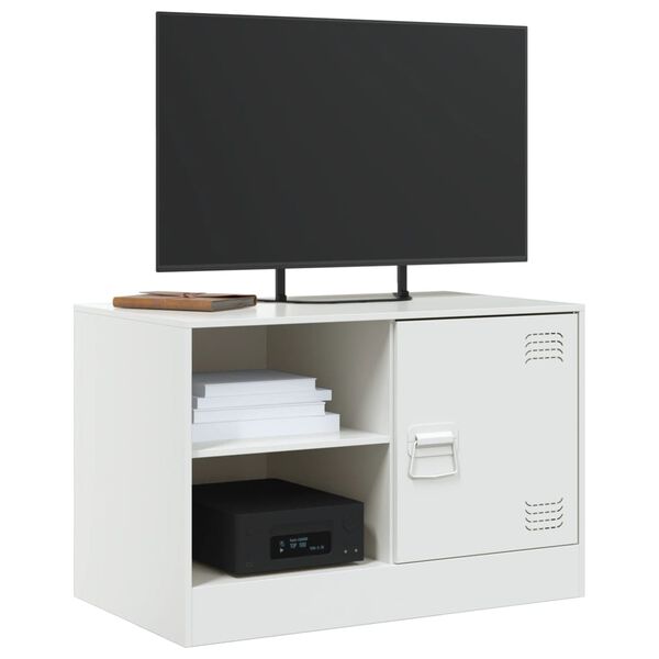 vidaXL TV Cabinets 2 pcs White 67x39x44 cm Steel